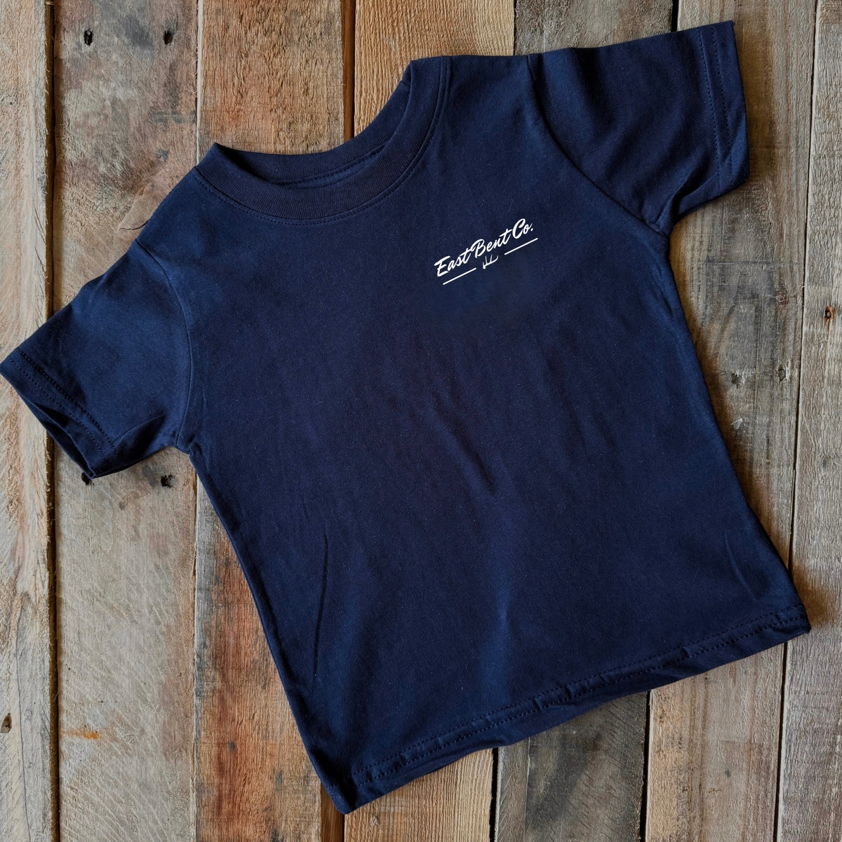 Distressed Blue Camo Fishing Flag Short Sleeve Shirt