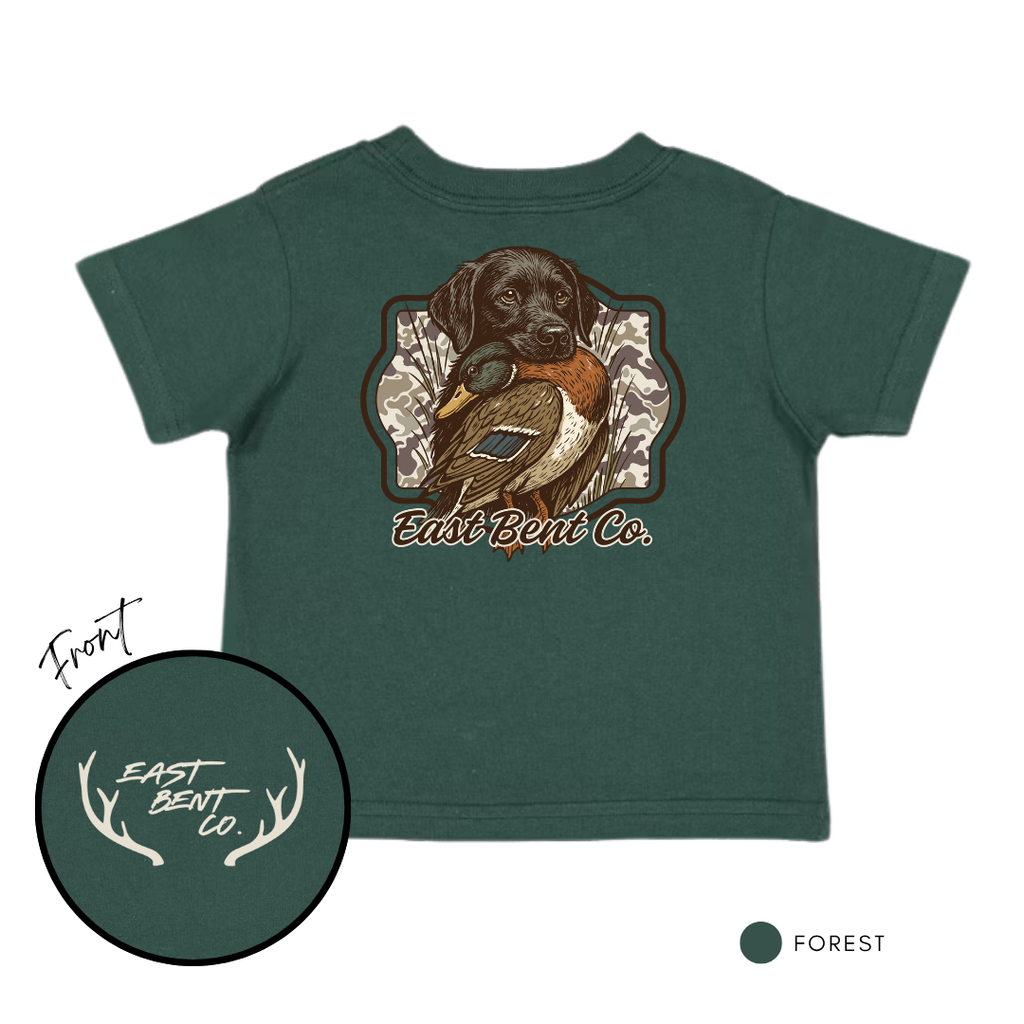 Camo Black Lab Duck Hunting Short Sleeve Shirt