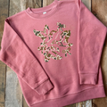 Camo Mallard Bows Girls Crewneck Sweatshirt (Front Design)