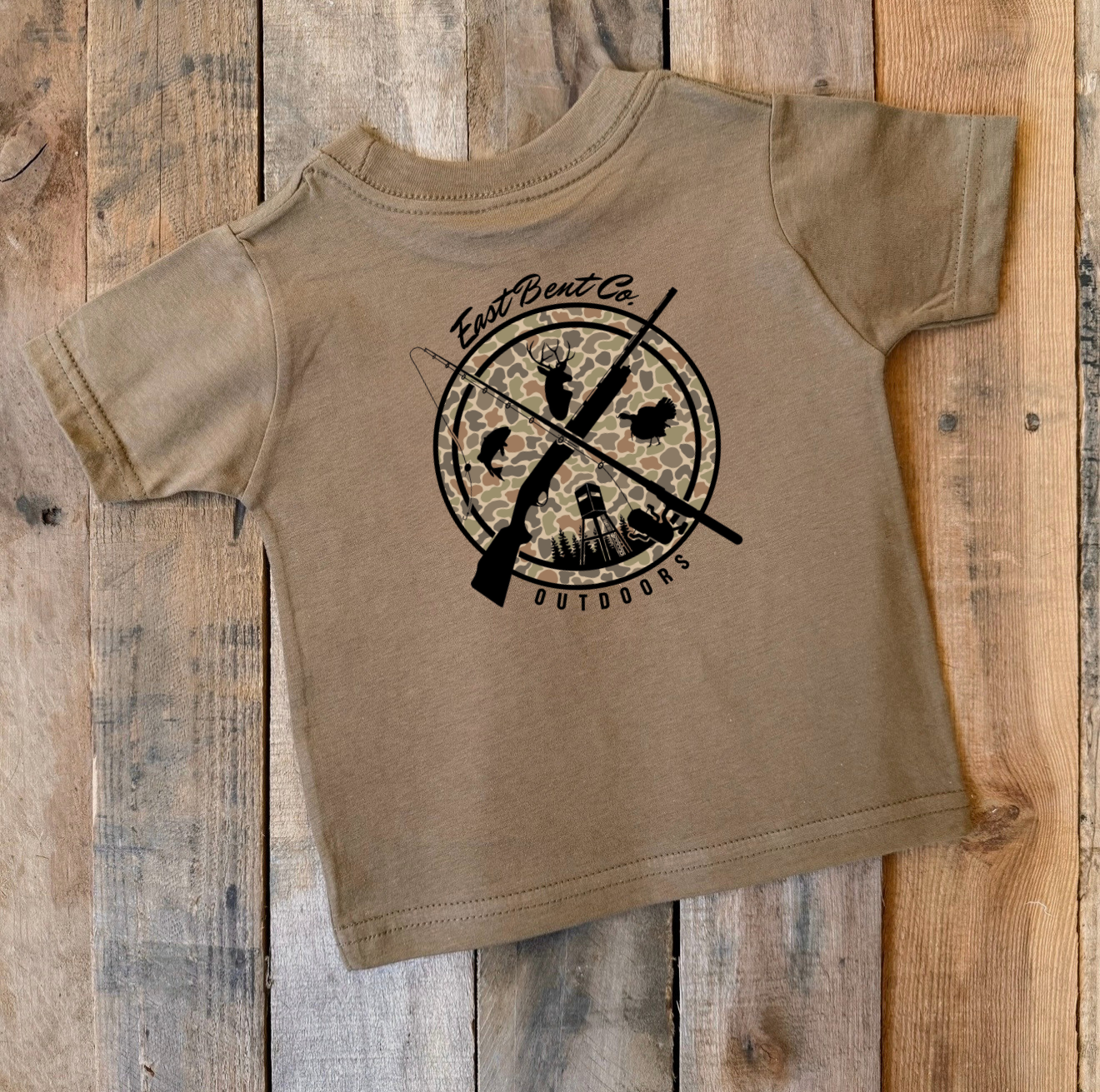 East Bent Co. Outdoors Logo Kids Short Sleeve Shirt