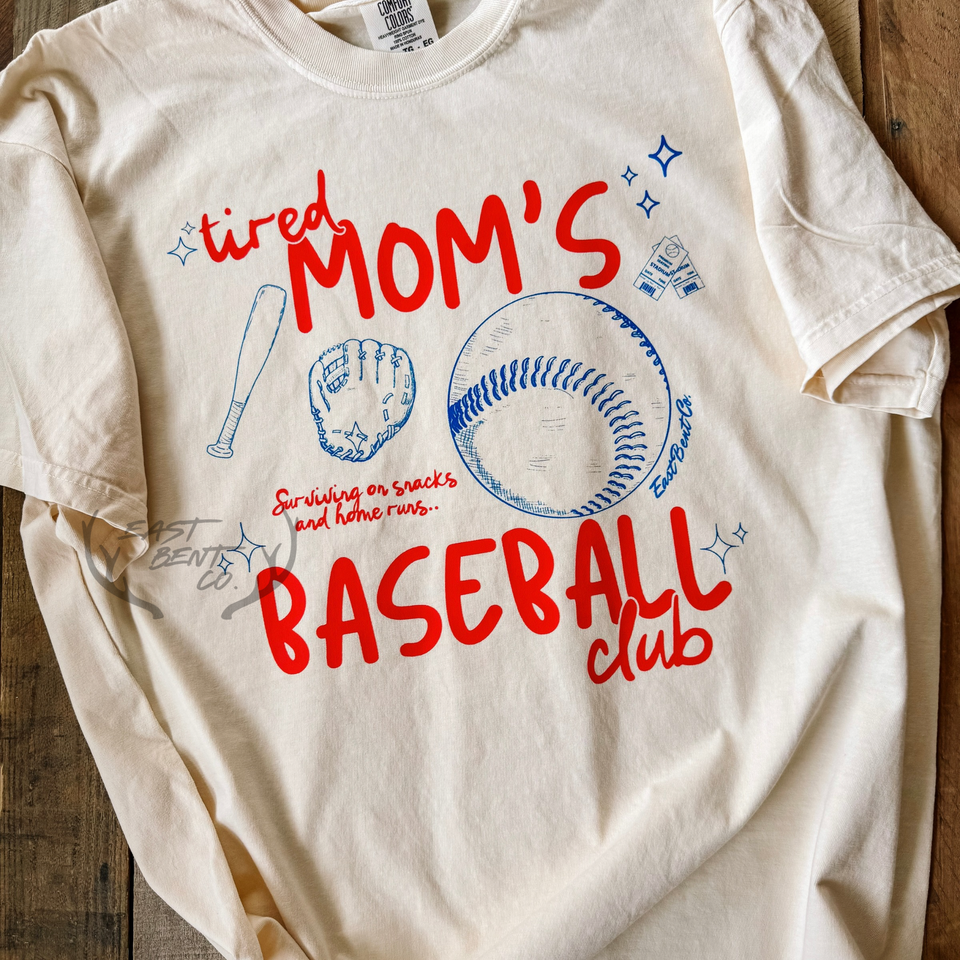 Tired Mom’s Baseball Club Adult Short Sleeve Shirt