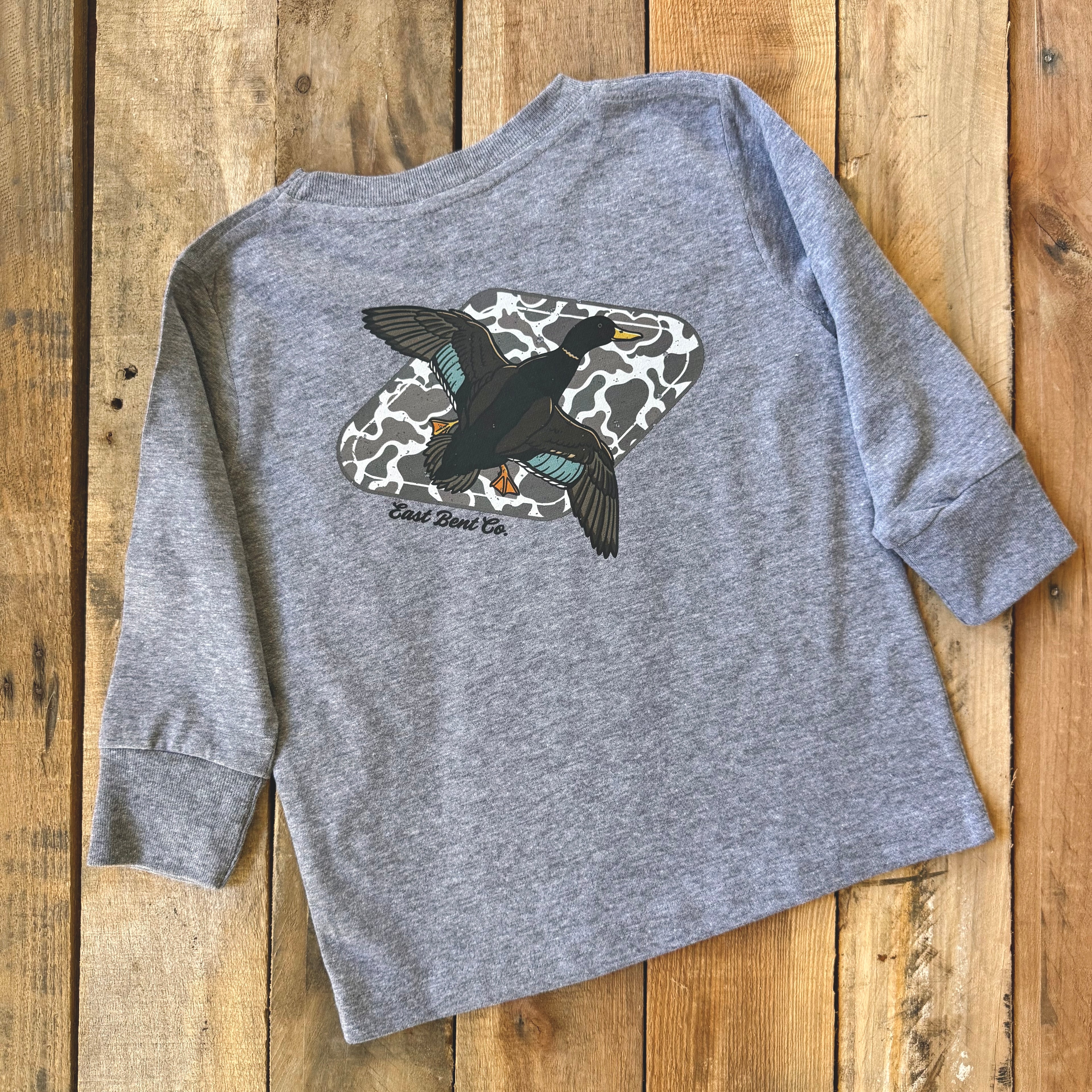 Distressed Camo Duck Long Sleeve Shirt
