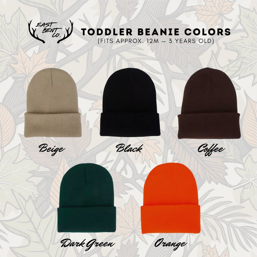 East Bent Co. Toddler Leatherette Patch Beanies