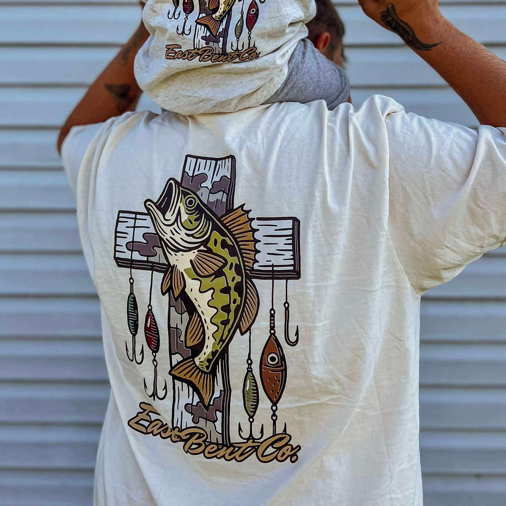 Camo Fishing Cross Adult Short Sleeve Shirt