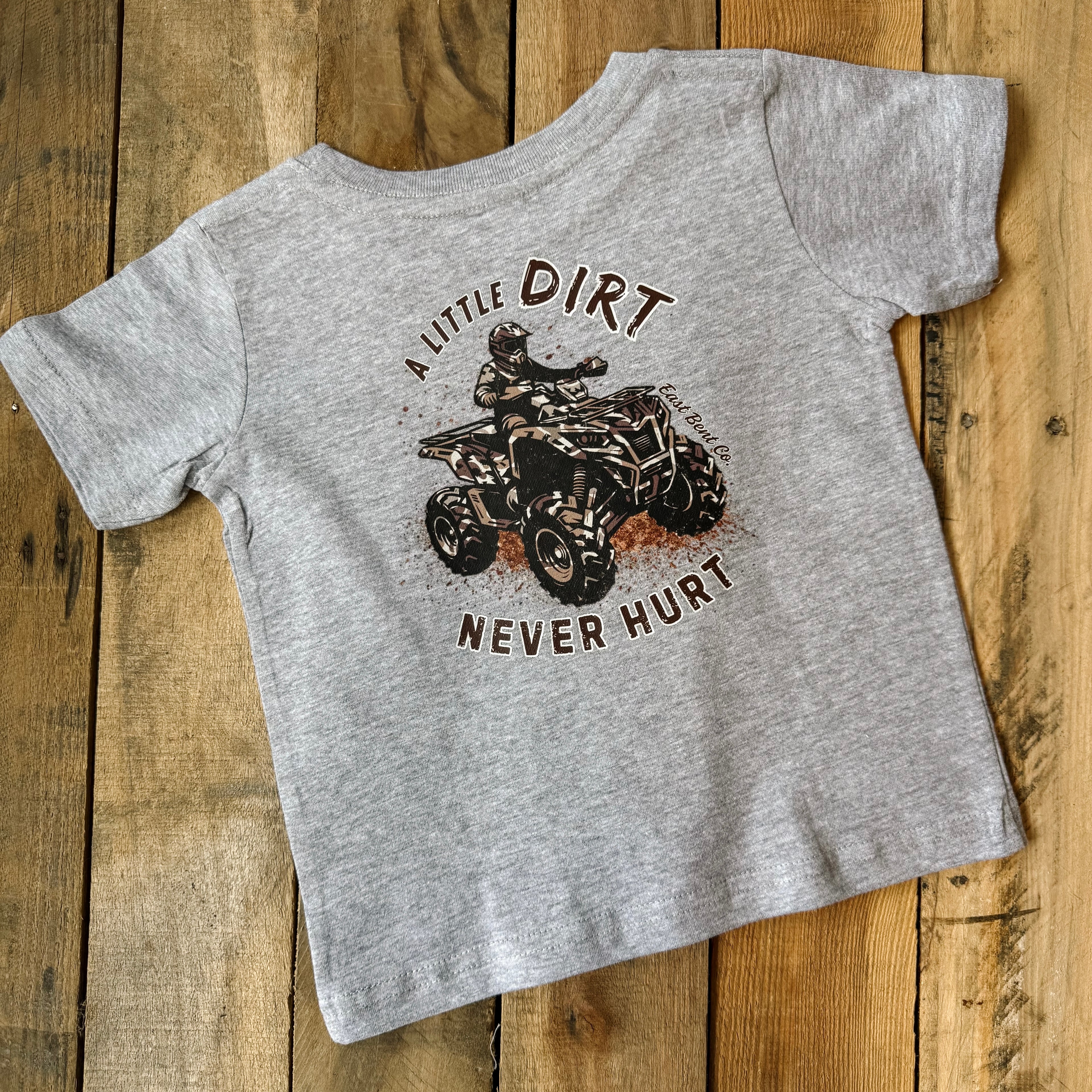 A Little Dirt Never Hurt Camo ATV Short Sleeve Shirt