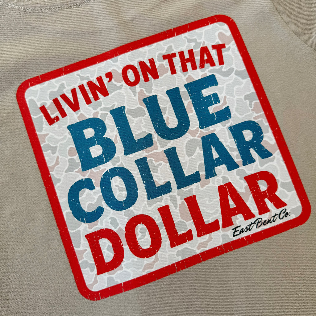 Livin’ On That Blue Collar Dollar Kids Short Sleeve Shirt