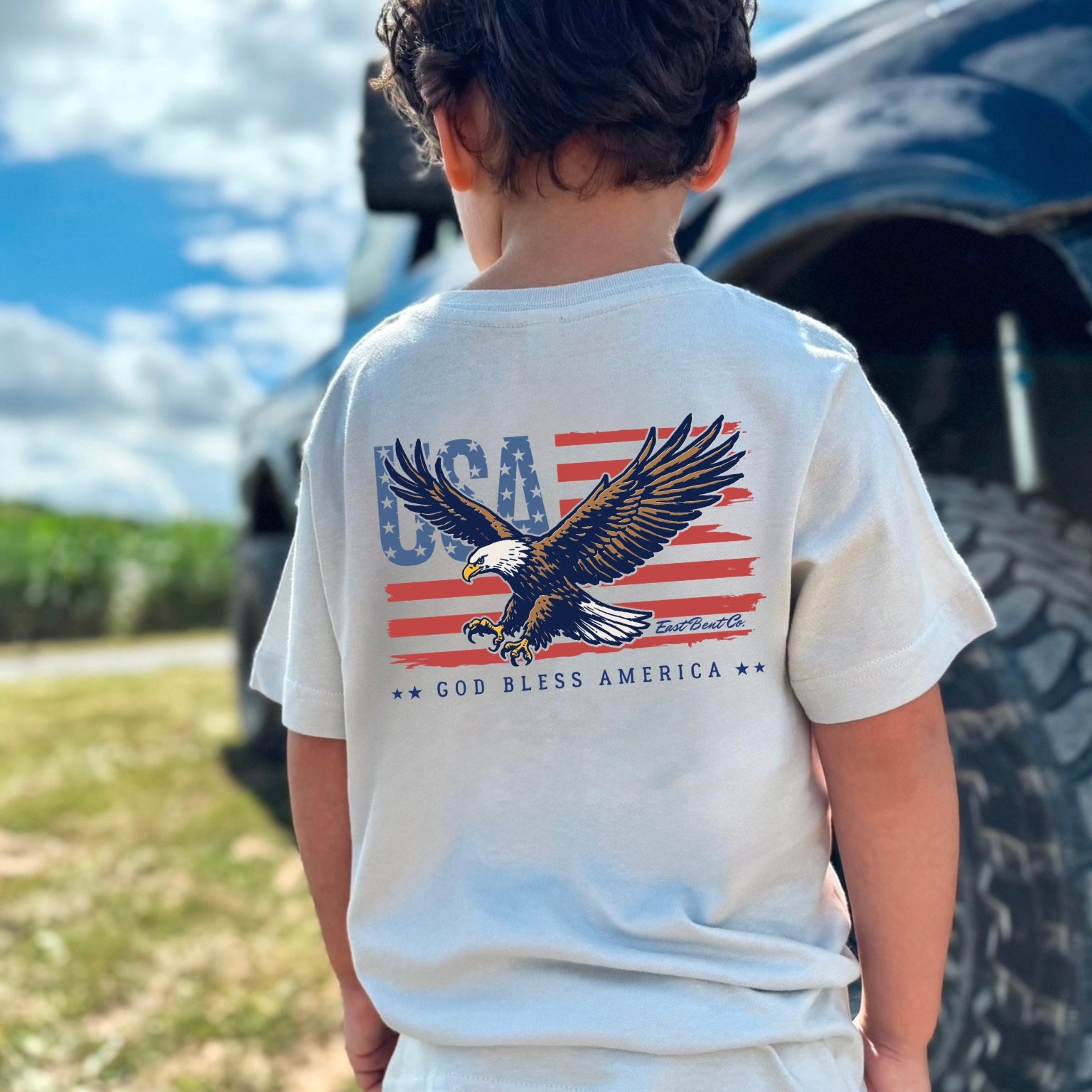 God Bless America Kids Short Sleeve Shirt