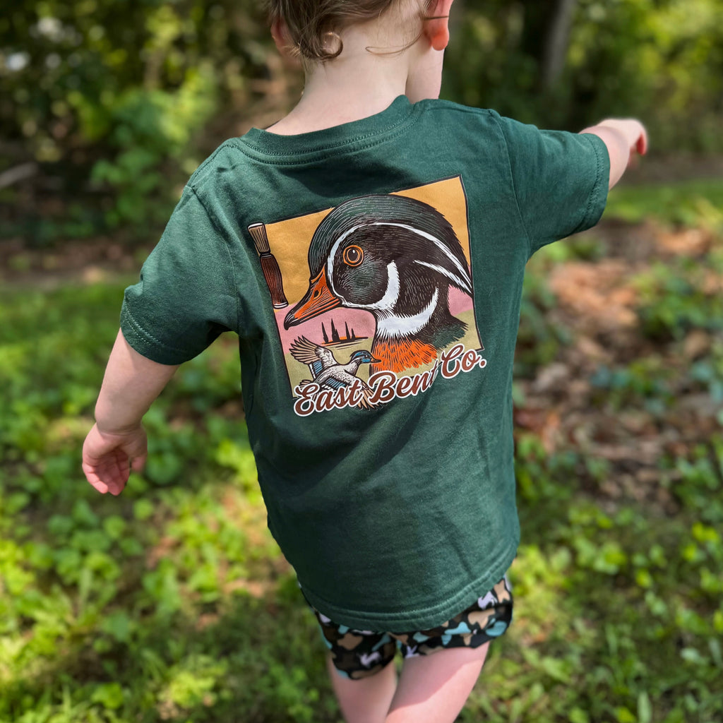 Distressed Wood Duck Short Sleeve Shirt
