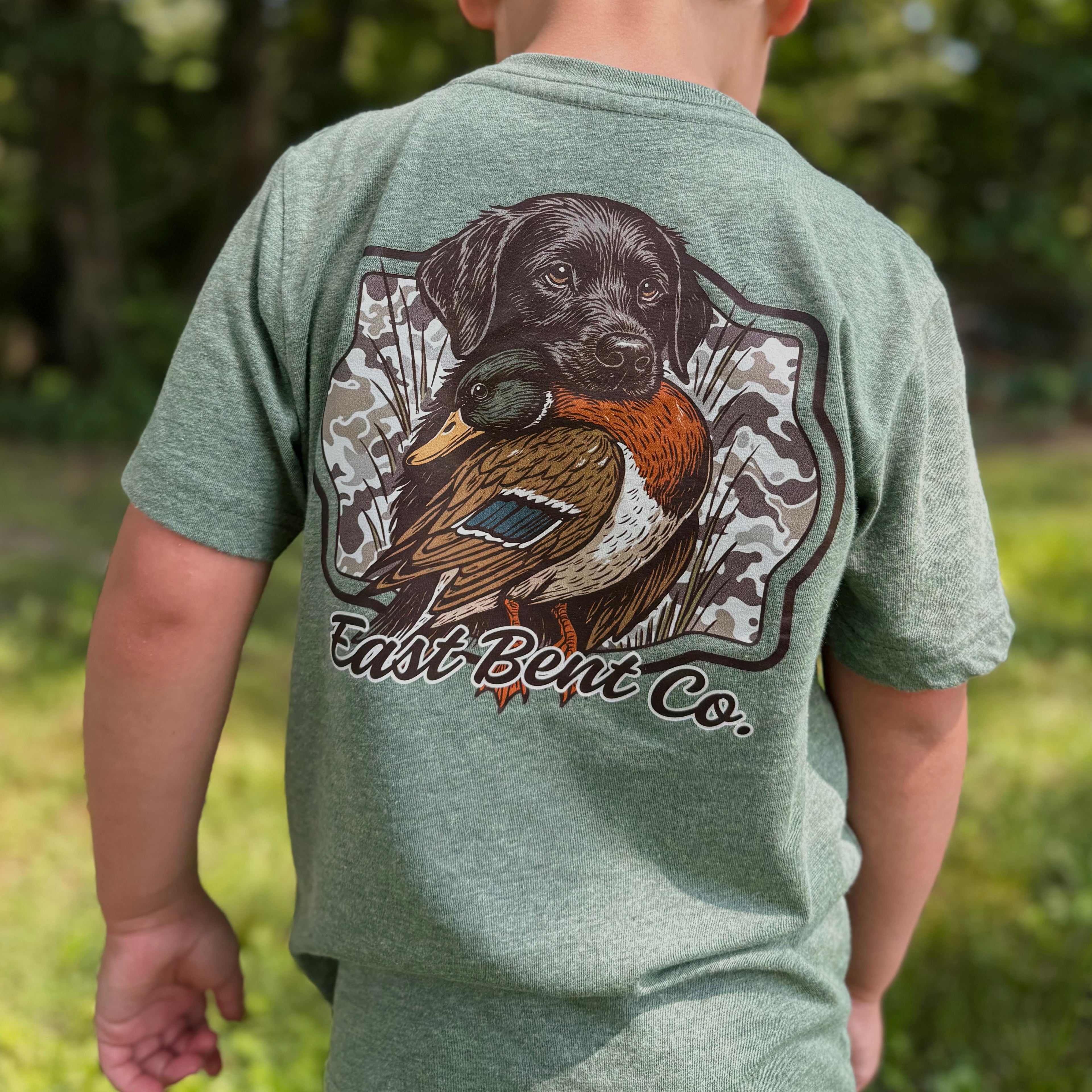 Camo Black Lab Duck Hunting Short Sleeve Shirt
