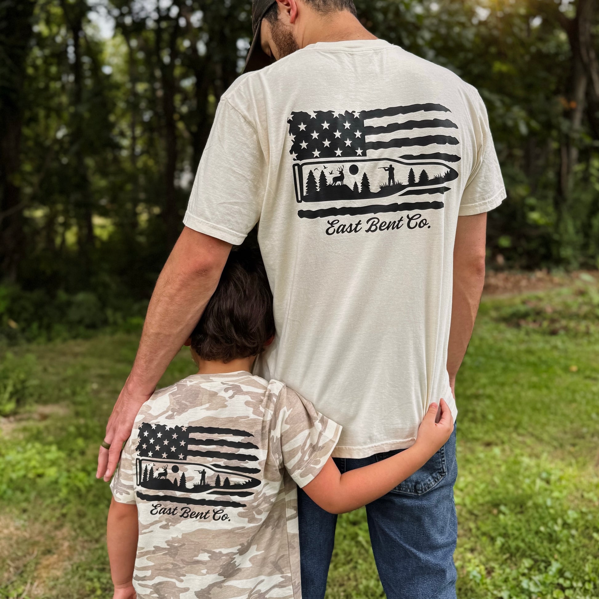 Deer Hunting Flag Adult Short Sleeve Shirt