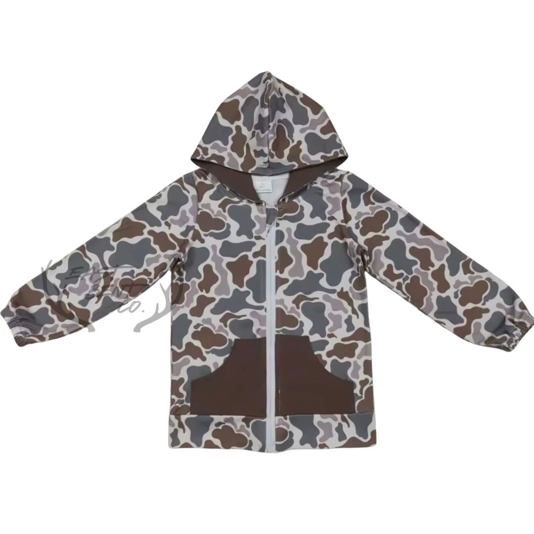 Stone Camo Kids Full-Zip Jacket