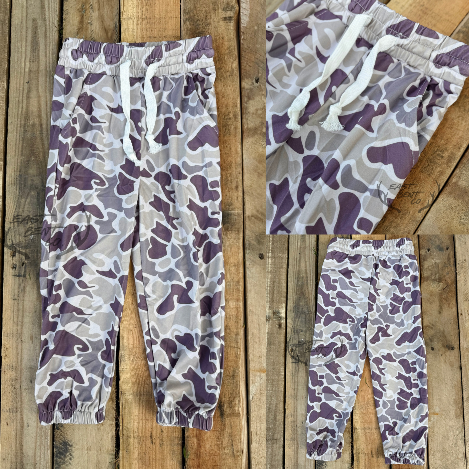 Sage Camo Kids Joggers