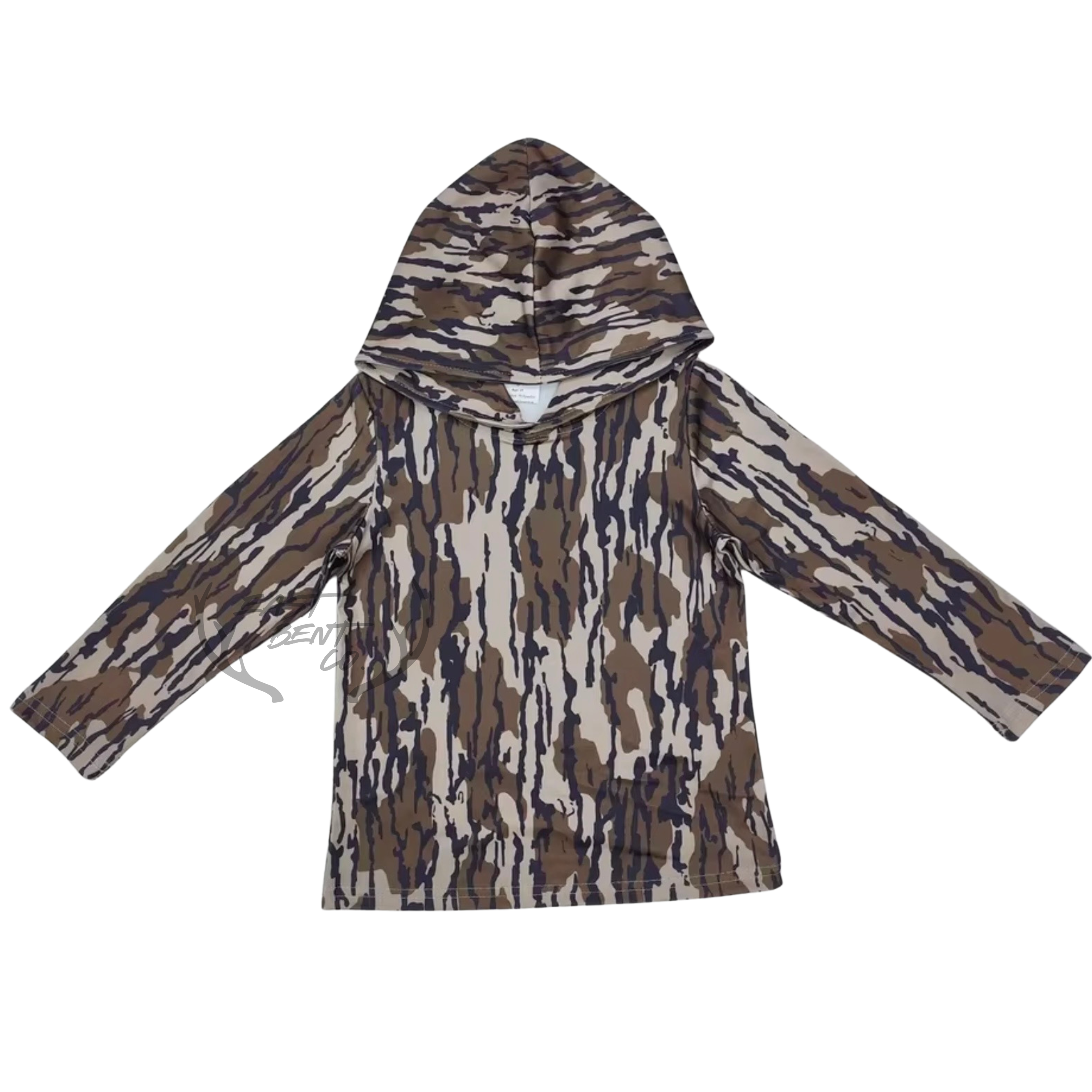 Fielder Camo Kids Long Sleeve Hooded Performance Shirt