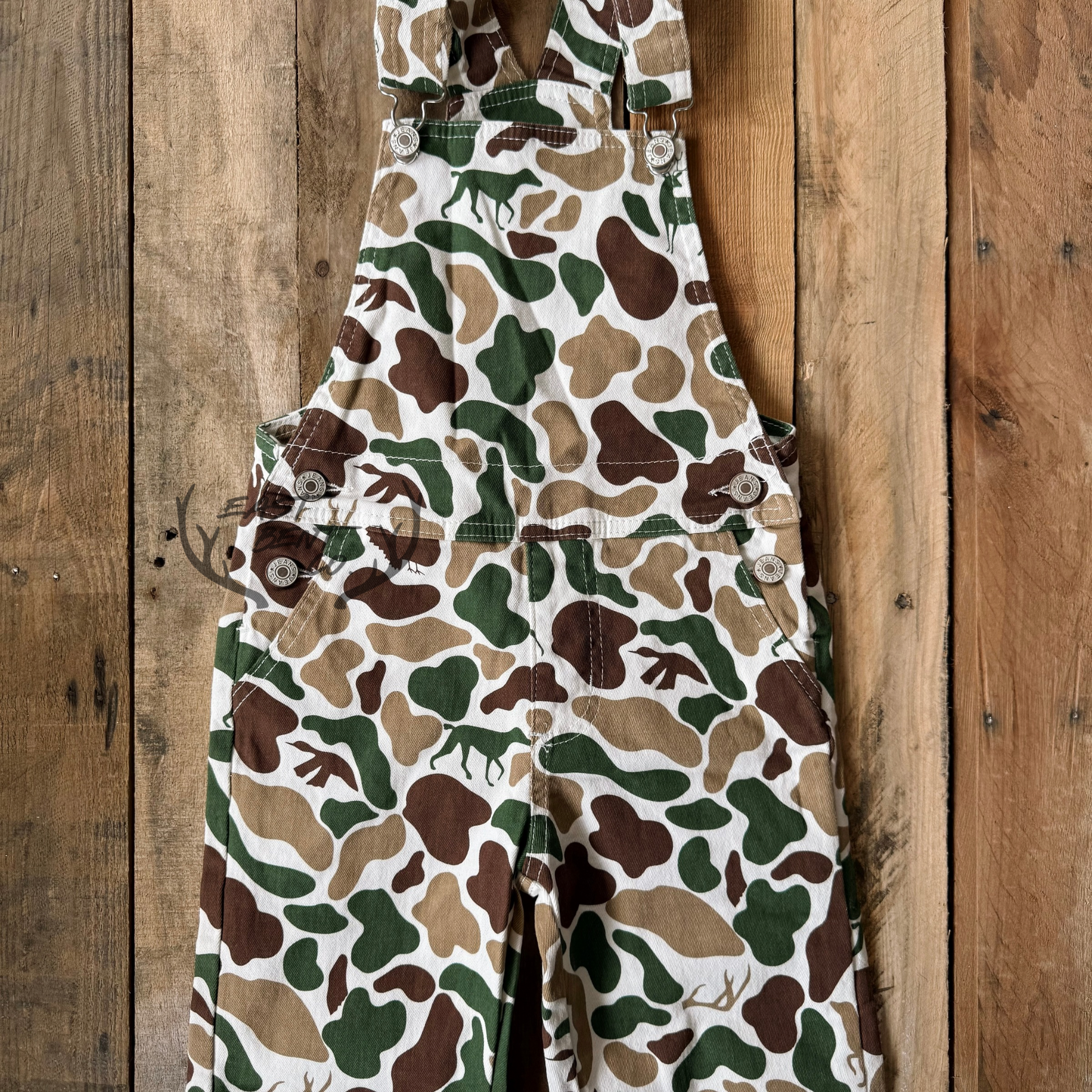 Hayes Camo Kids Overalls