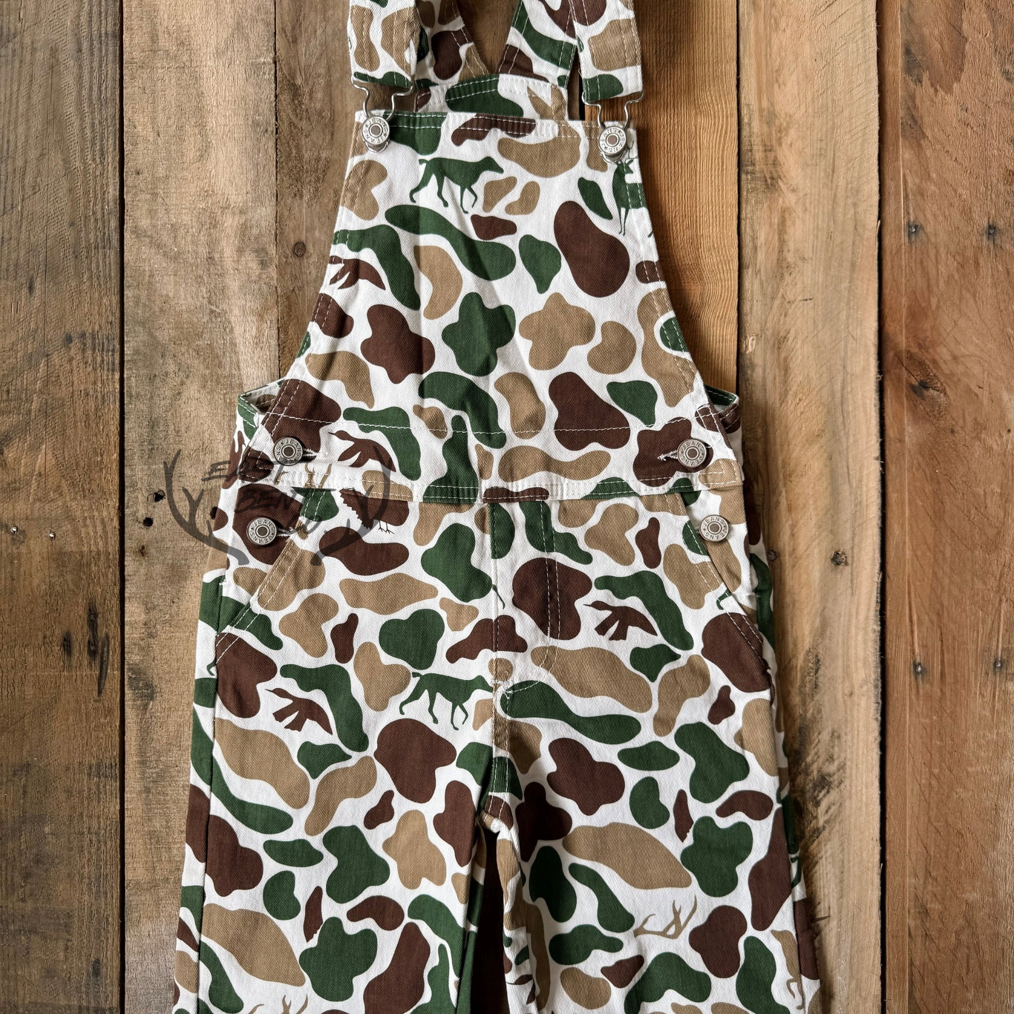 Hayes Camo Kids Overalls
