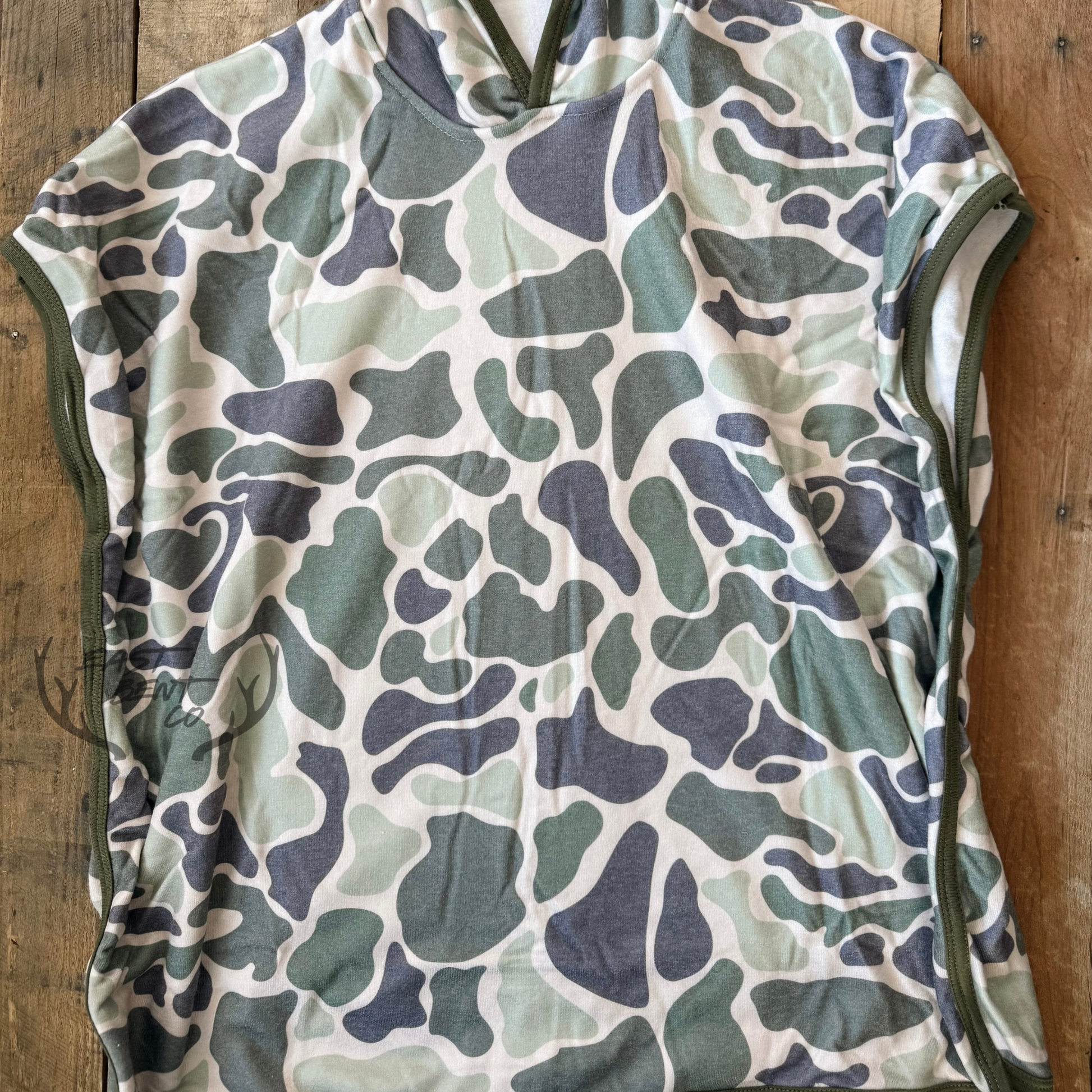 Old School Camo Toddler Pullover Hooded Towel
