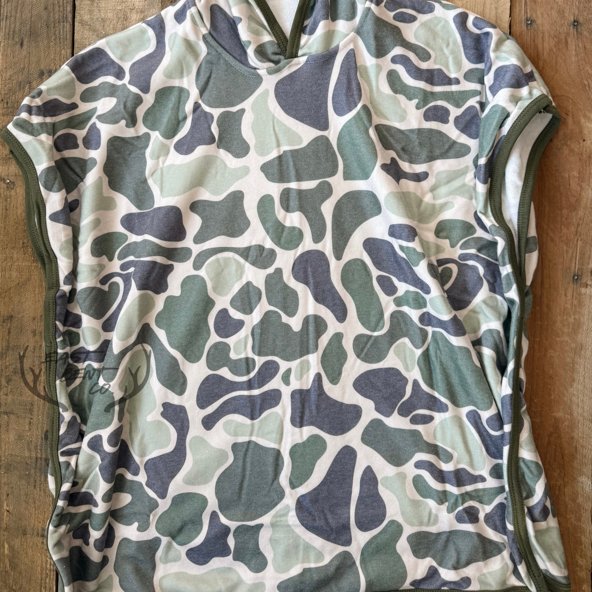Old School Camo Toddler Pullover Hooded Towel
