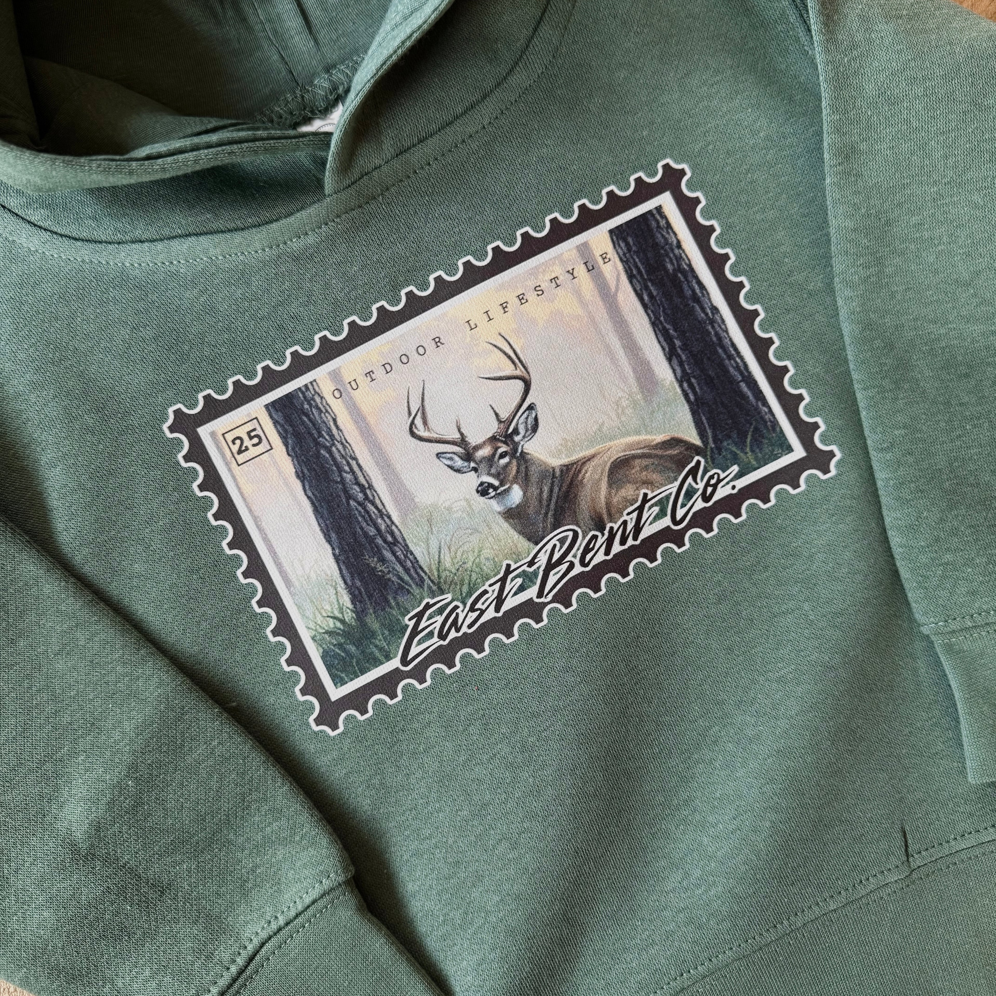 East Bent Co. Deer Stamp Kids Hoodie