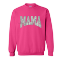 Faded Gray Bark Camo Mama Adult Crewneck Sweatshirt