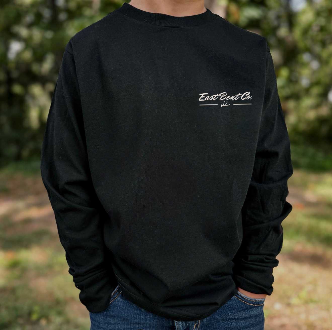 EBC Camo Distressed Hunting Cross Kids Long Sleeve Shirt