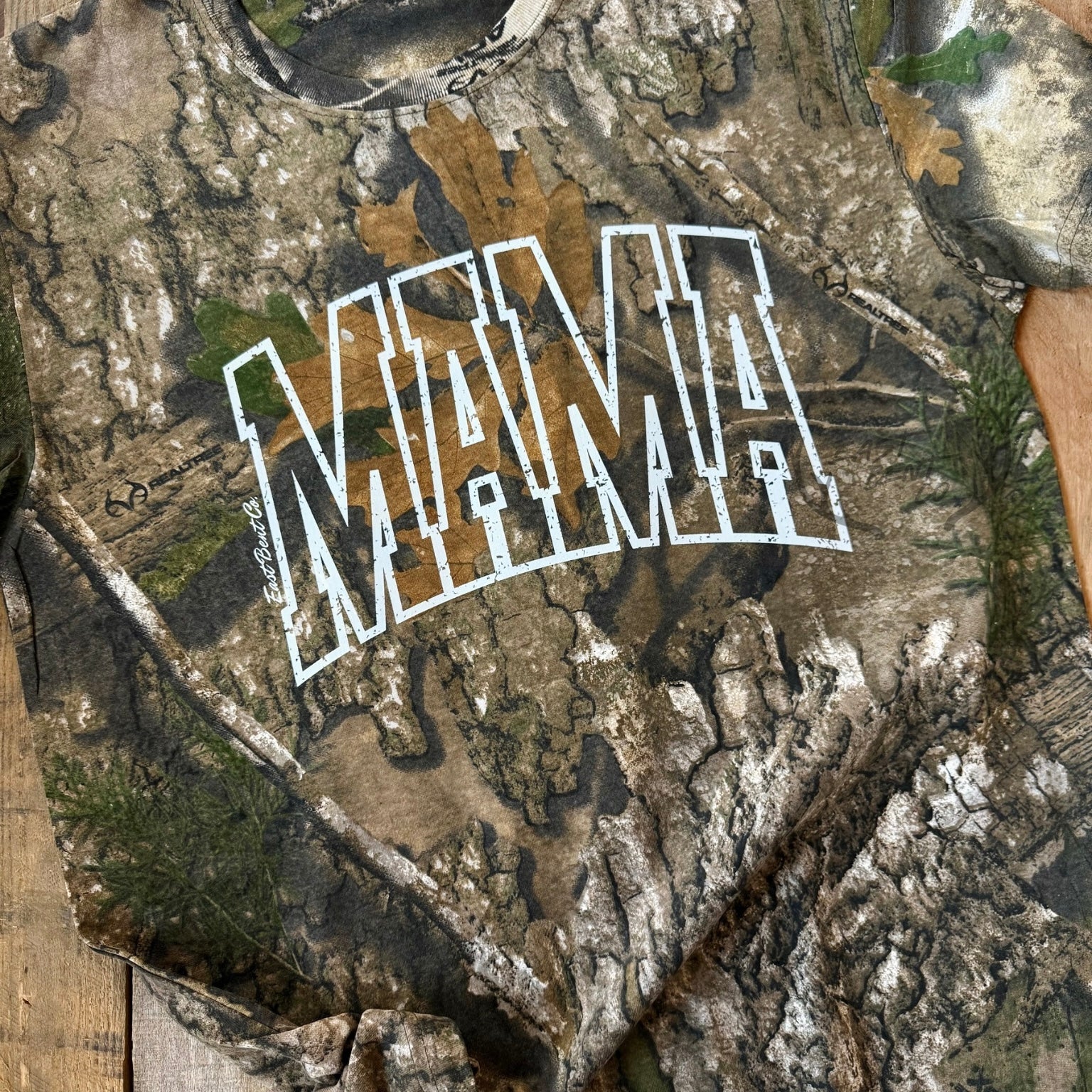 Distressed Mama Camo Adult Short Sleeve Shirt