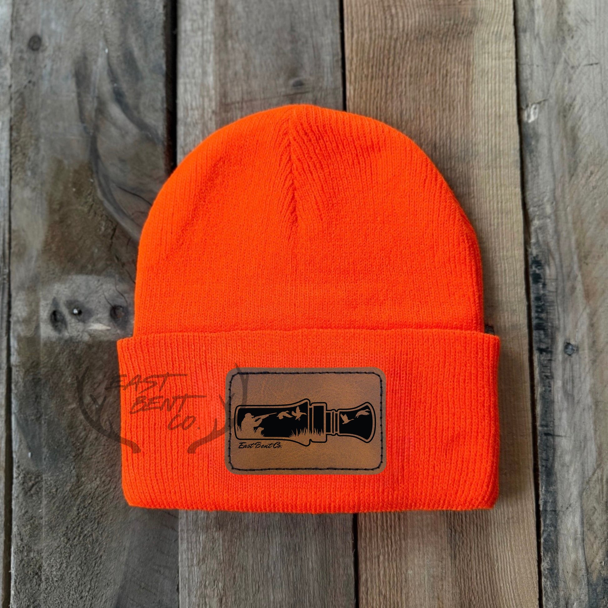 East Bent Co. Toddler Leatherette Patch Beanies