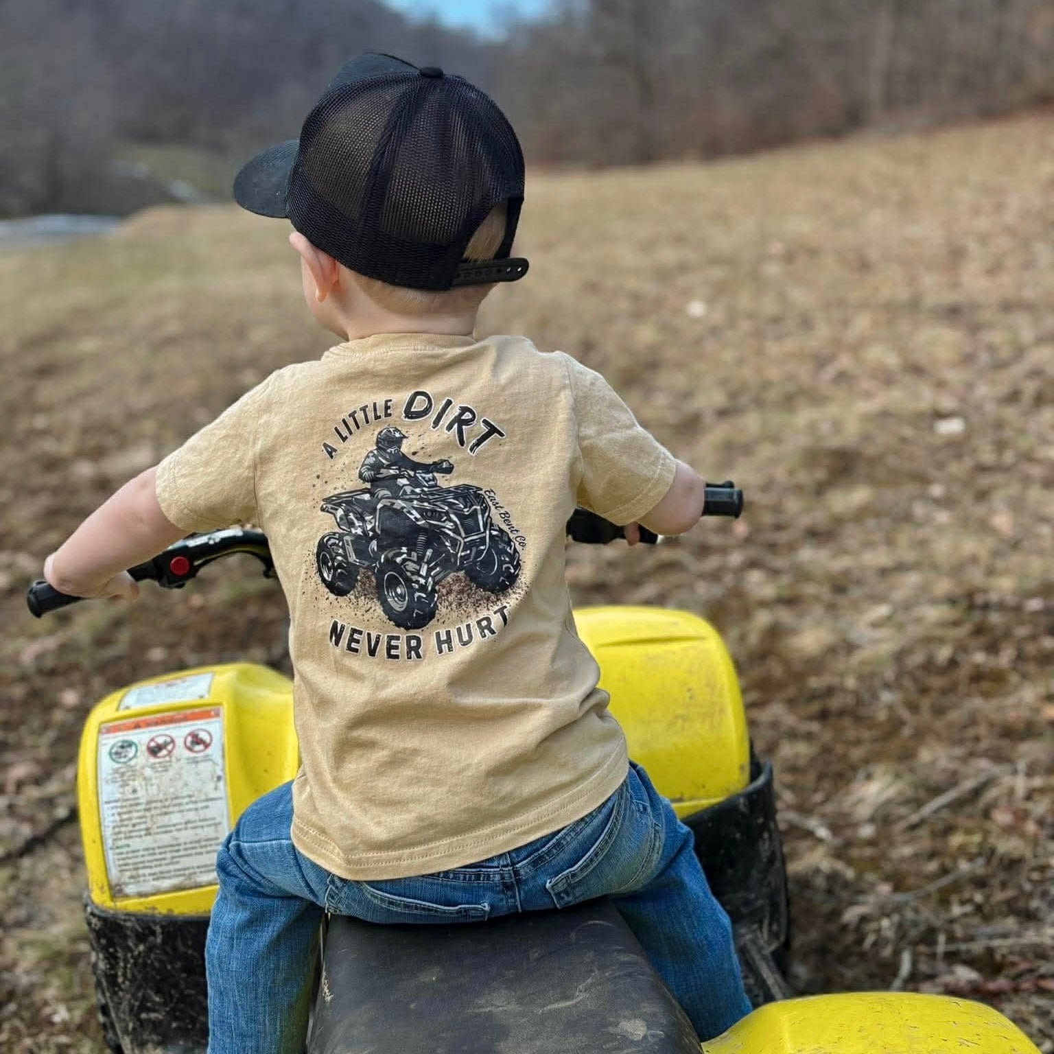 A Little Dirt Never Hurt Camo ATV Short Sleeve Shirt