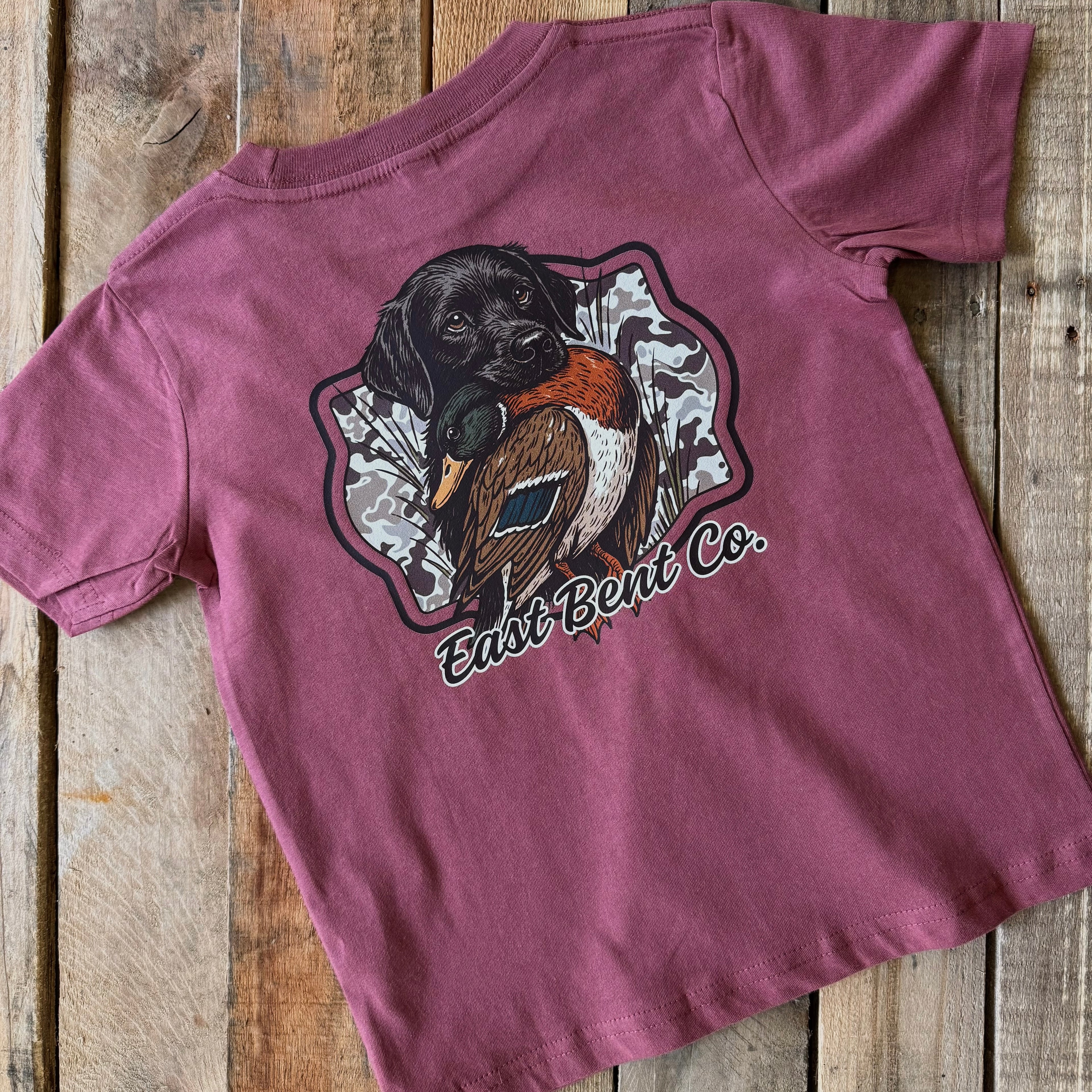Camo Black Lab Duck Hunting Short Sleeve Shirt