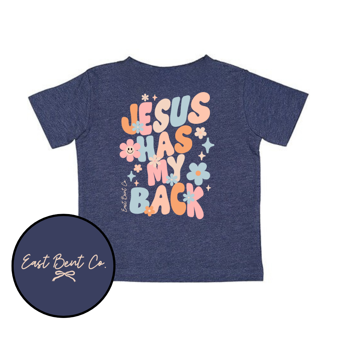 Jesus Has My Back Girls Short Sleeve Shirt