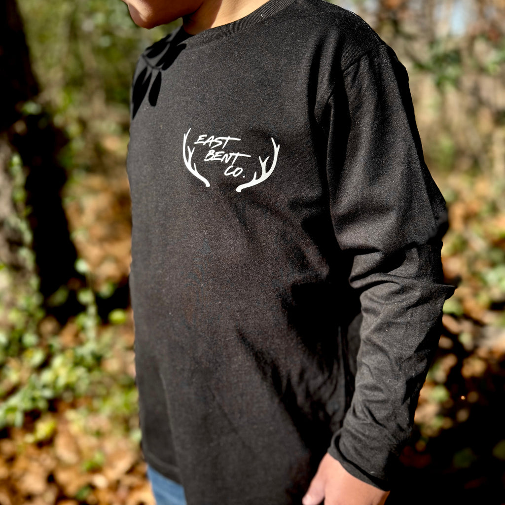 EBC Camo Distressed Hunting Cross Kids Long Sleeve Shirt