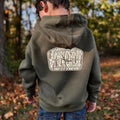 Rooted Outdoors Camo Logo Kids Hoodie