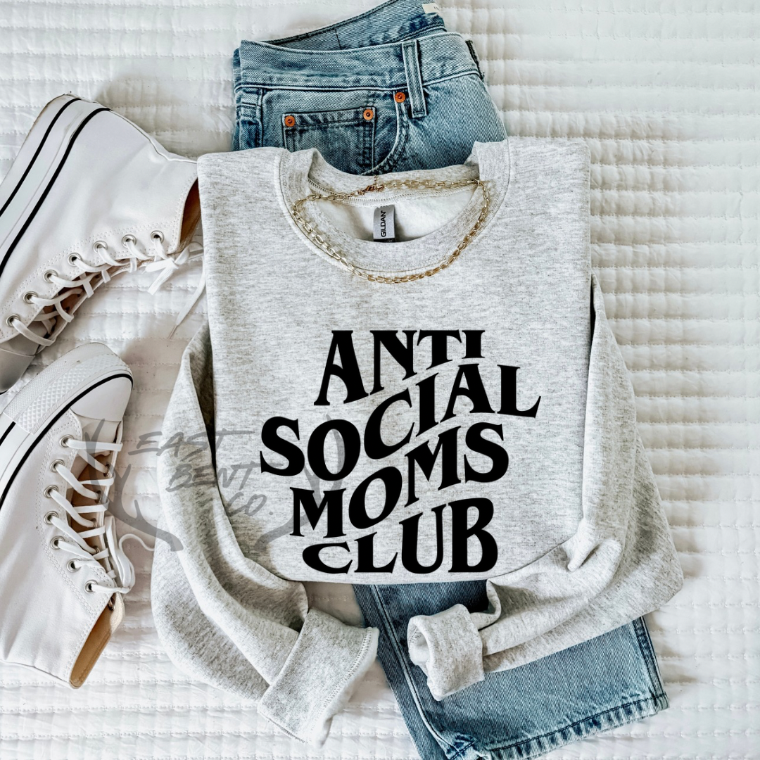 Anti Social Moms Club Adult Crewneck Sweatshirt