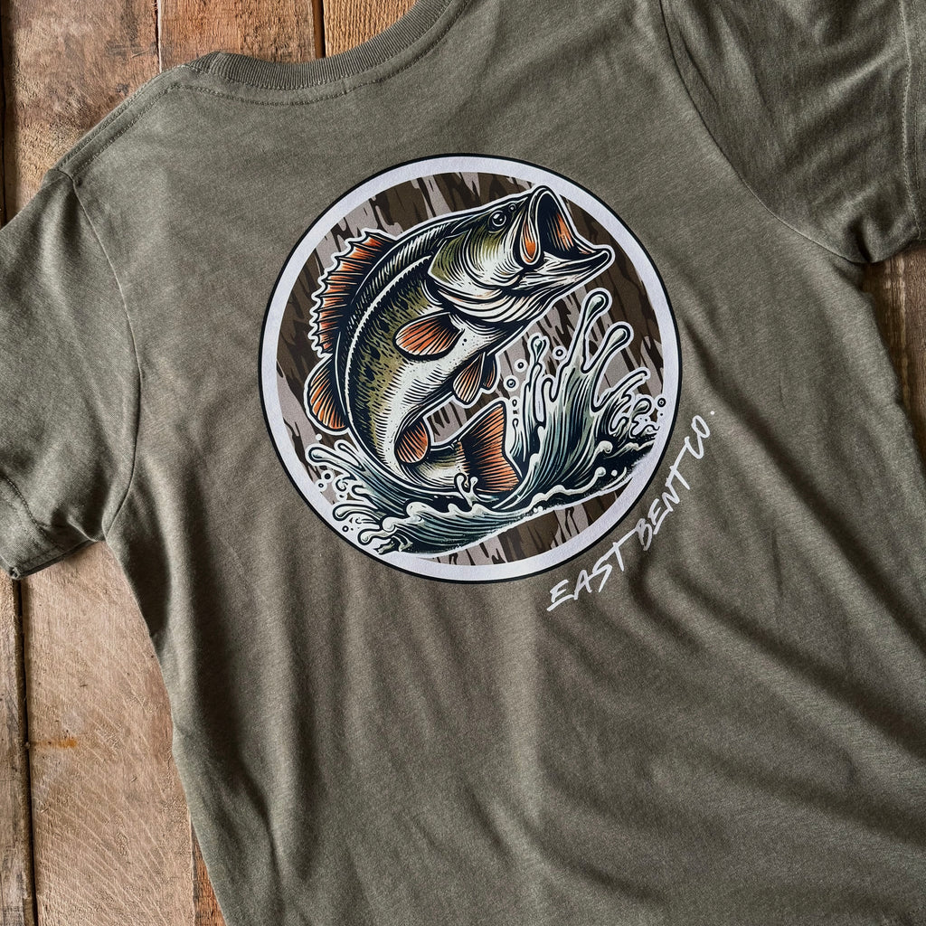 Camo Bass Circle Logo Short Sleeve Shirt
