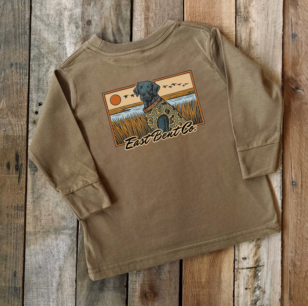 Black Lab Duck Hunting Long Sleeve Shirt