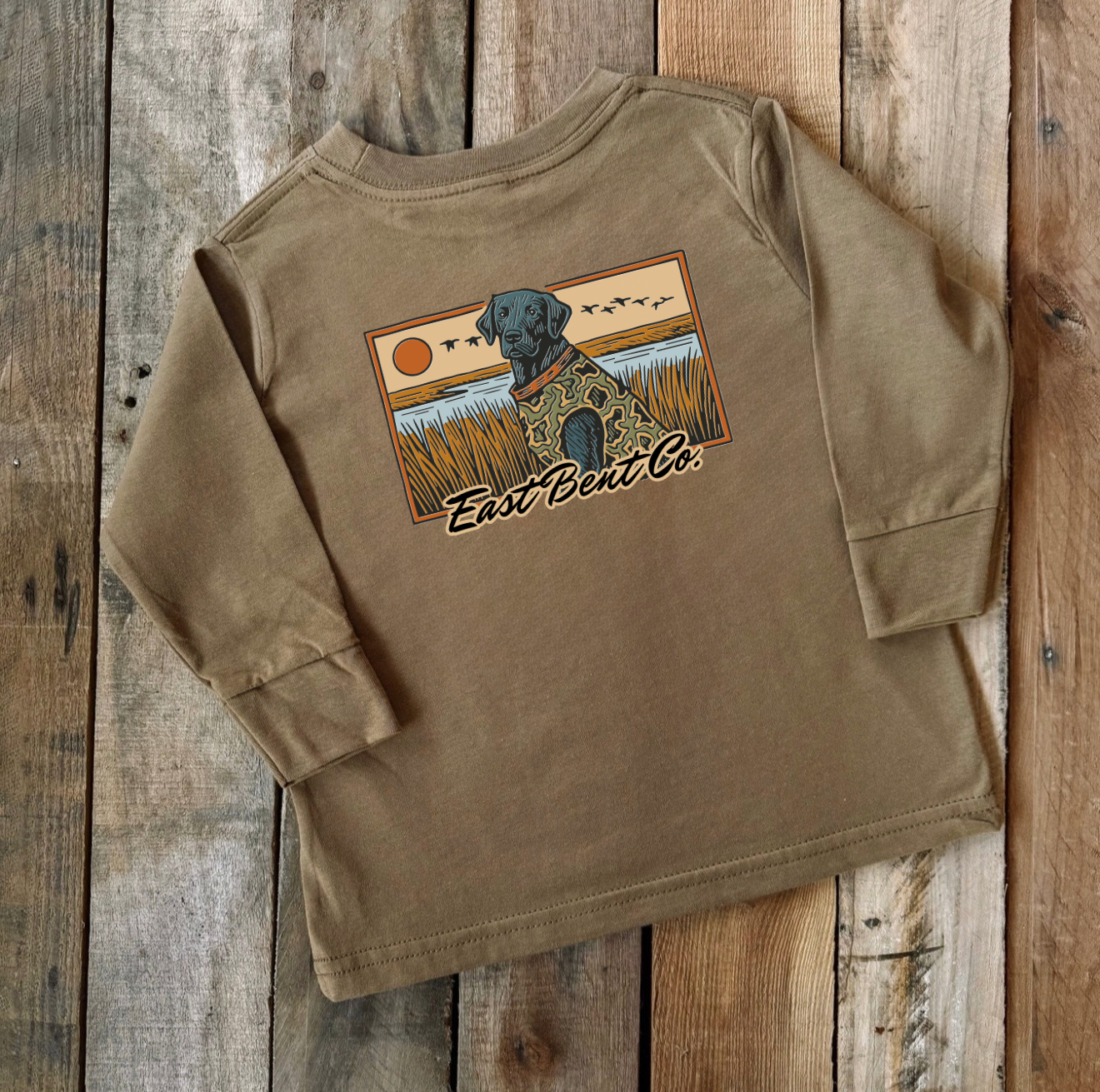 Black Lab Duck Hunting Long Sleeve Shirt