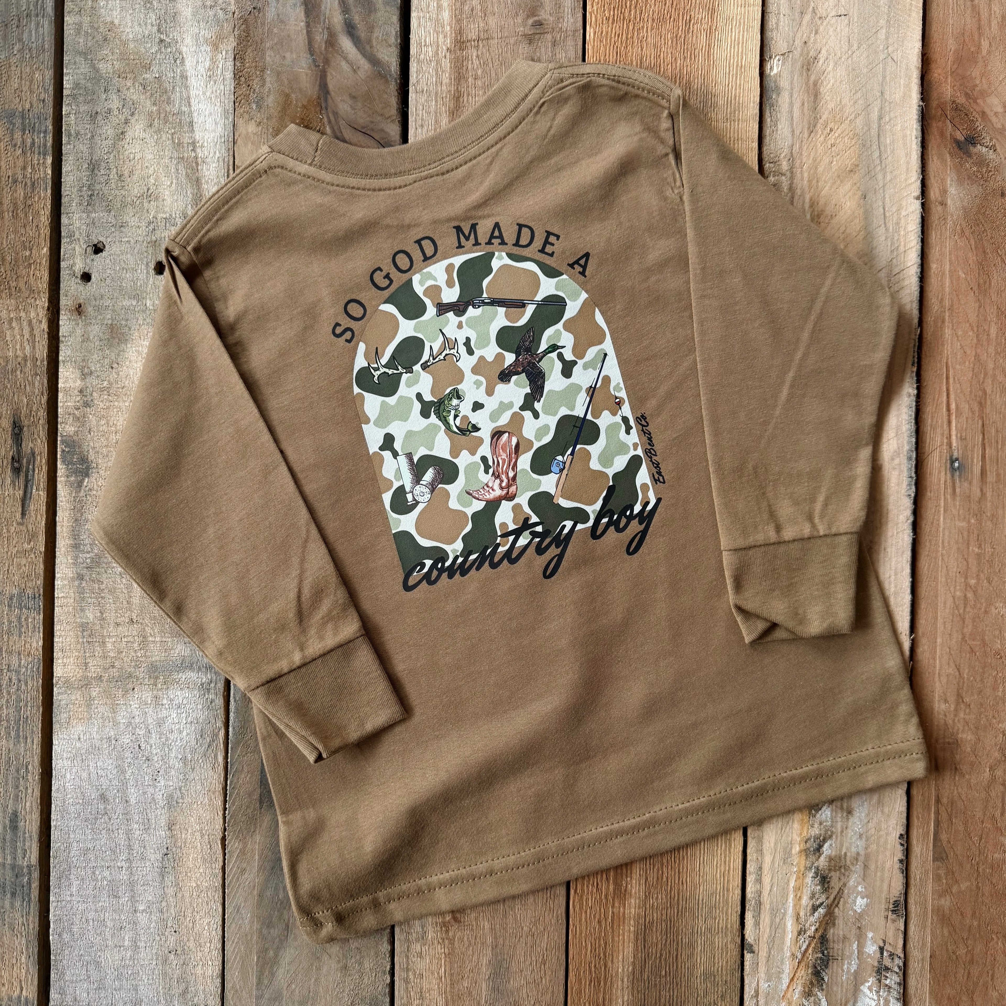 So God Made A Country Boy Long Sleeve Shirt