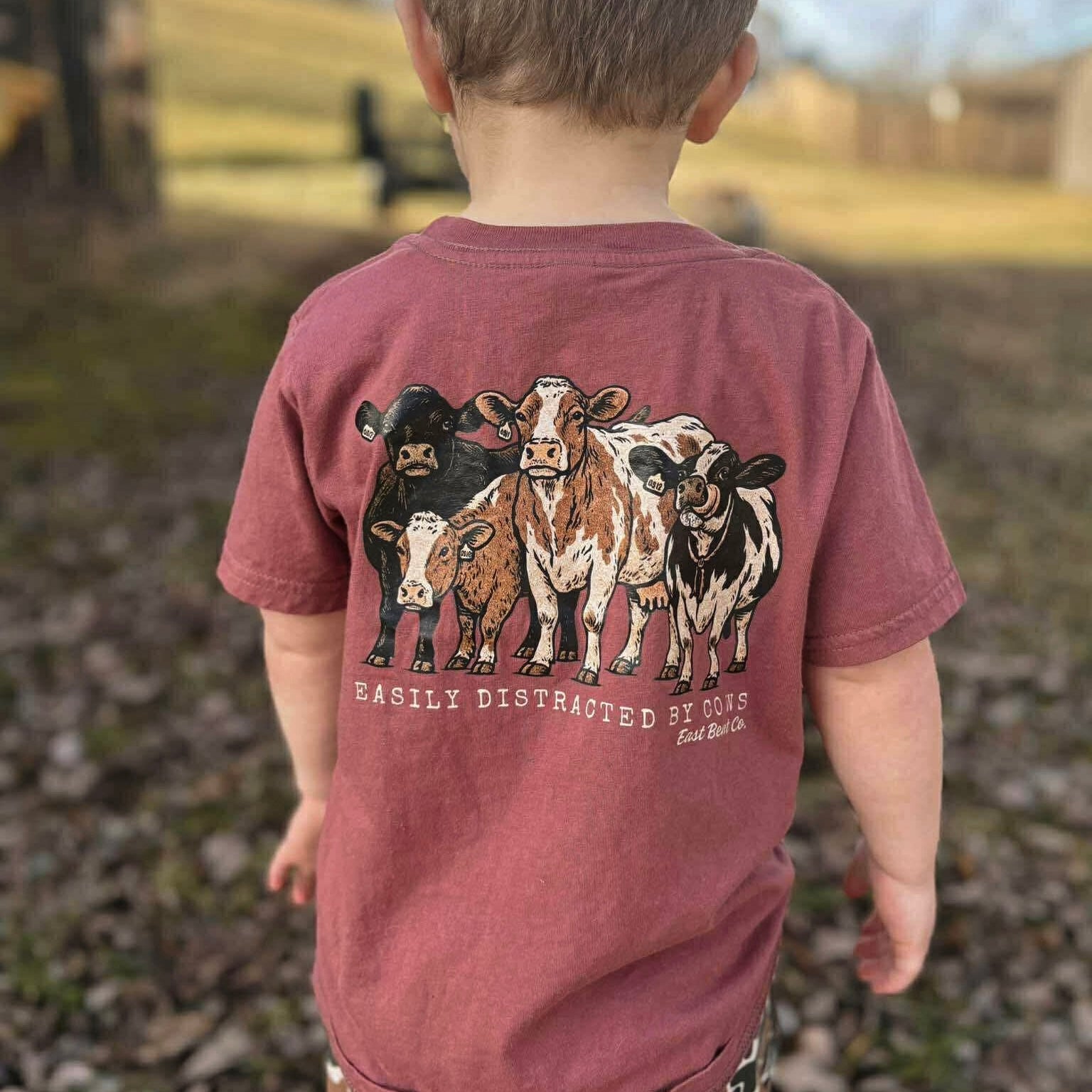 Easily Distracted By Cows Short Sleeve Shirt