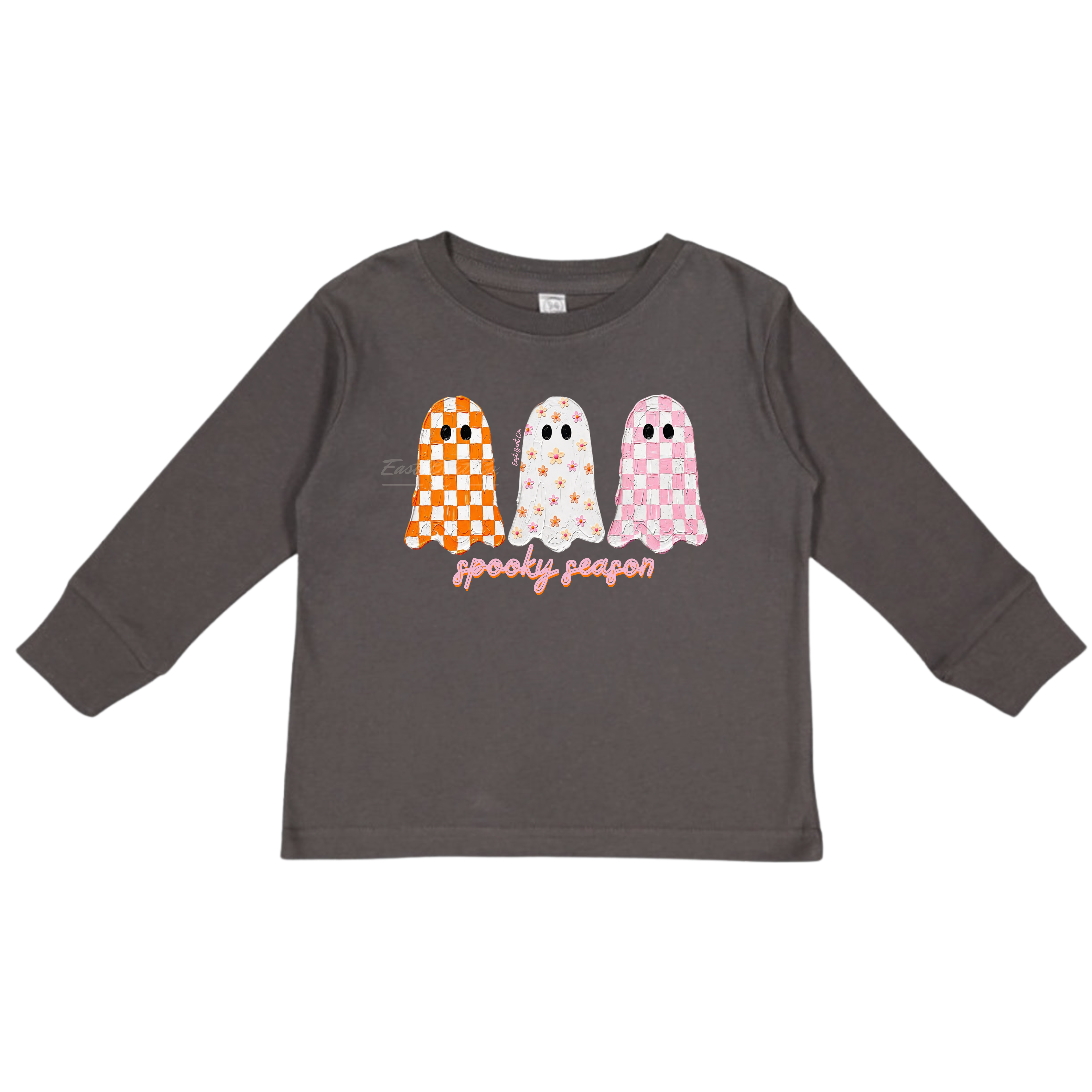 Spooky Season Girls Long Sleeve Shirt (Front Design)