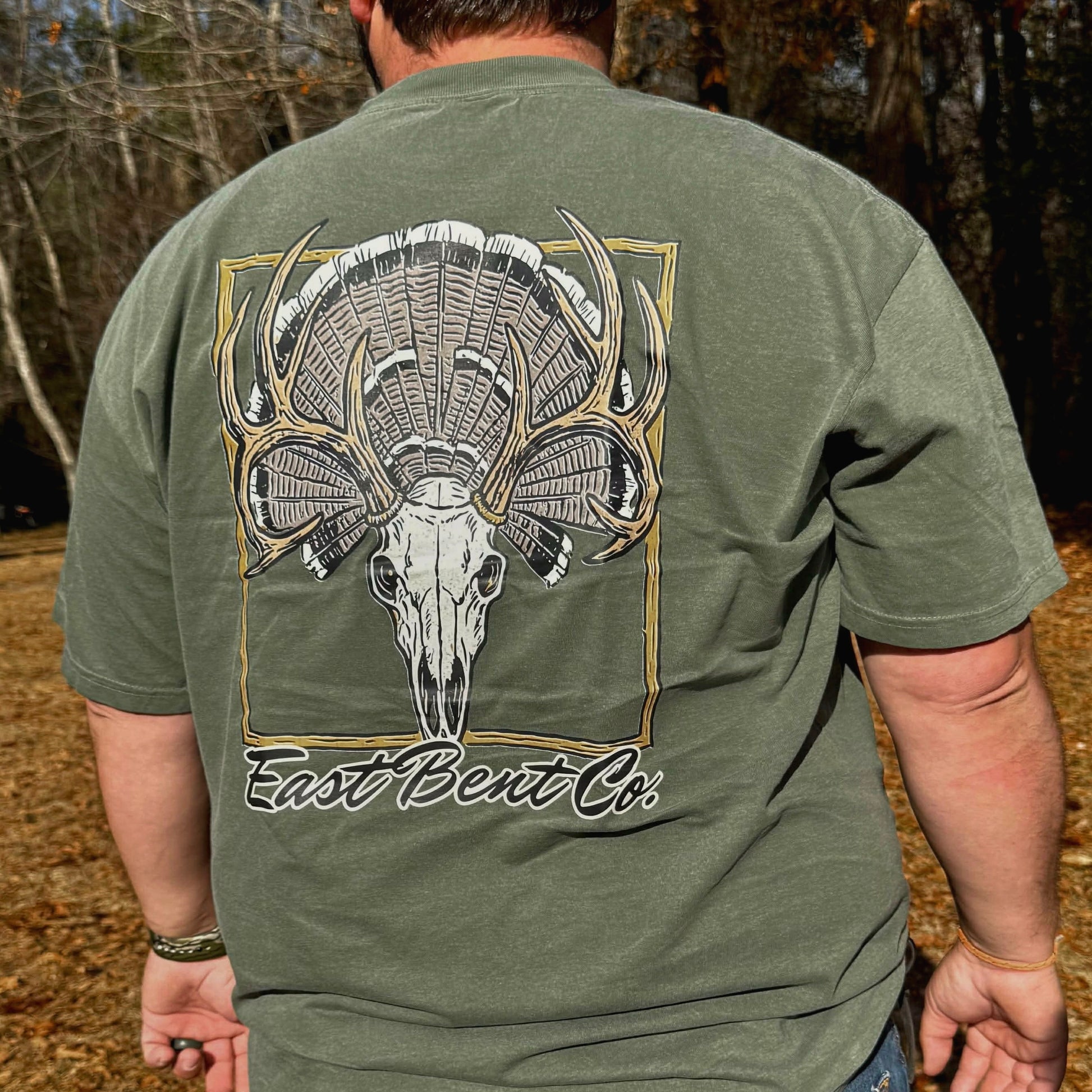 Deer Skull & Turkey Adult Short Sleeve Shirt