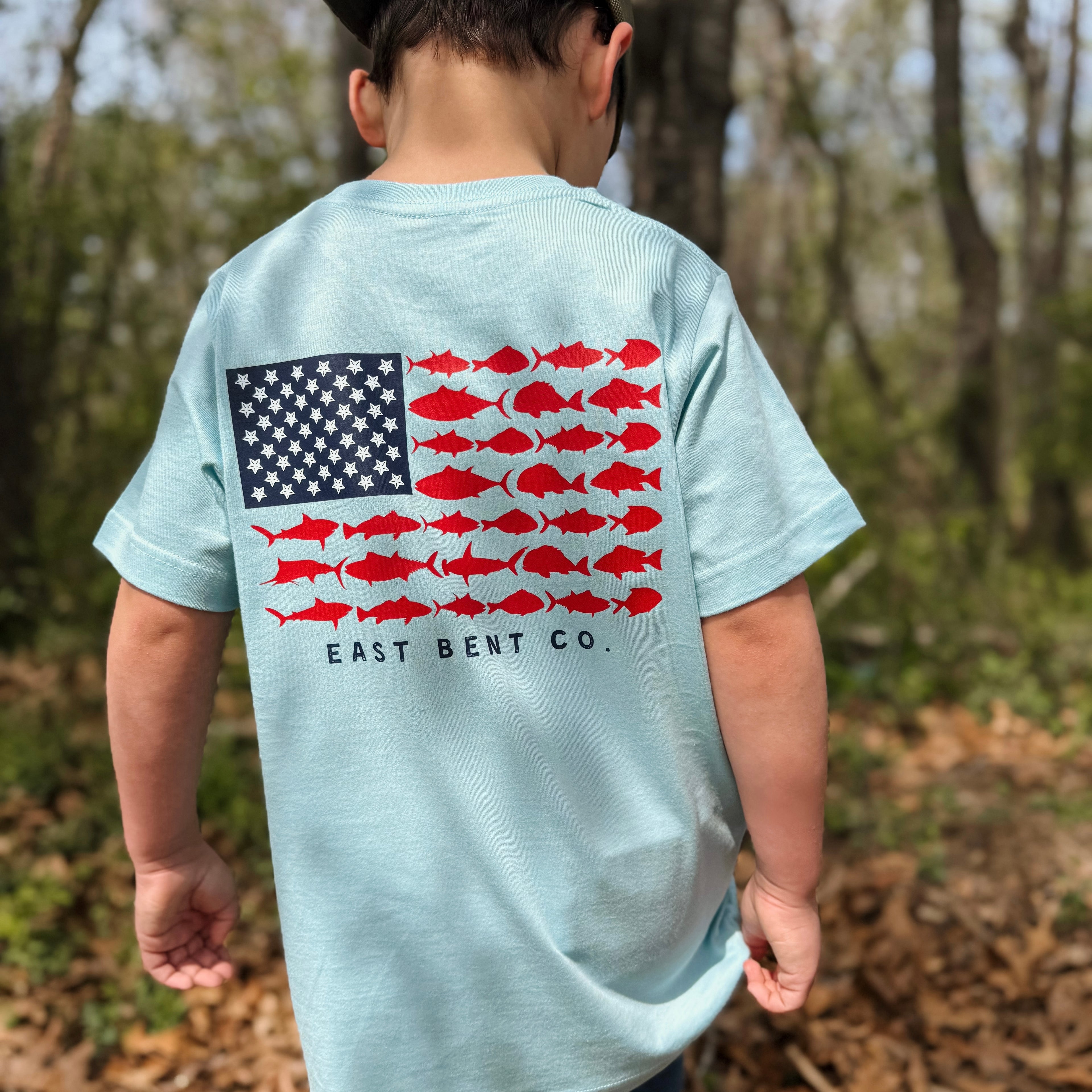 Patriotic Fish Flag Short Sleeve Shirt