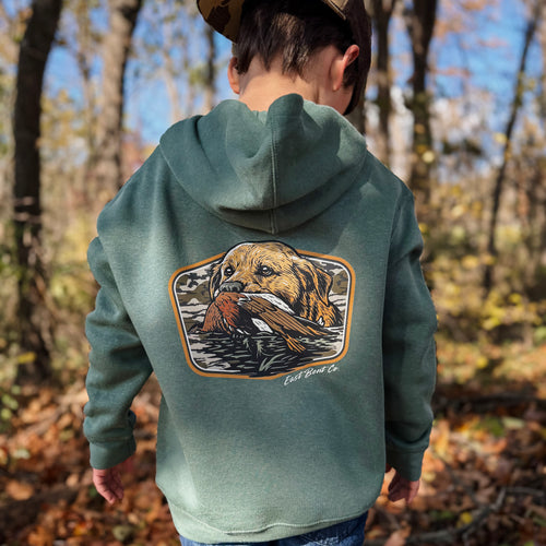Camo Yellow Lab Duck Huntin’ Kids Hoodie