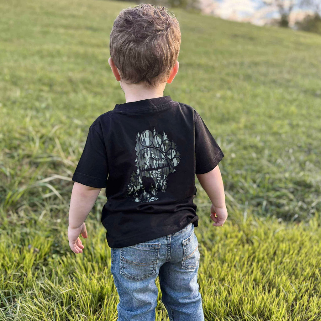 Camo Bigfoot Kids Short Sleeve Shirt