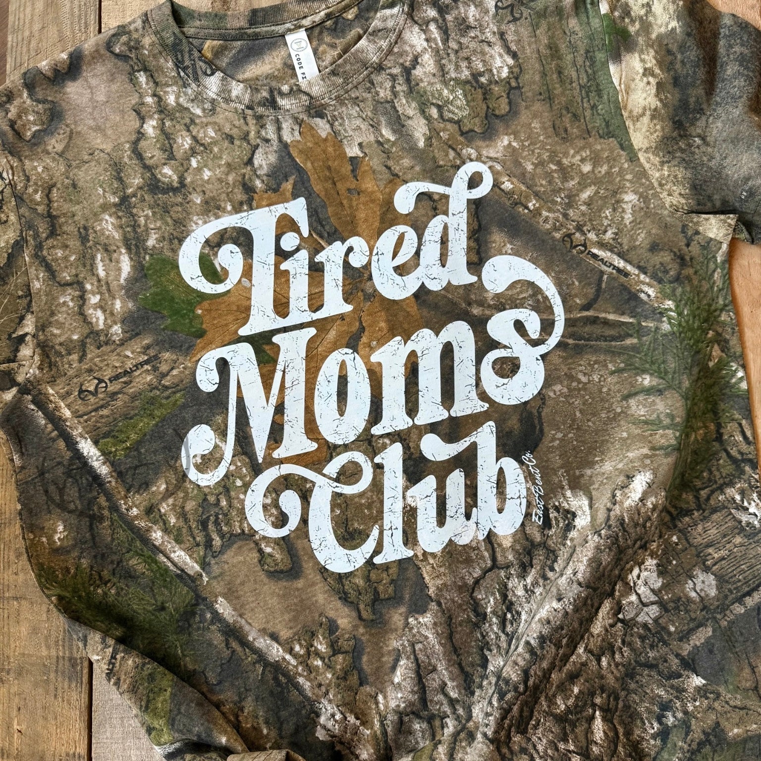 Tired Moms Club Camo Adult Short Sleeve Shirt
