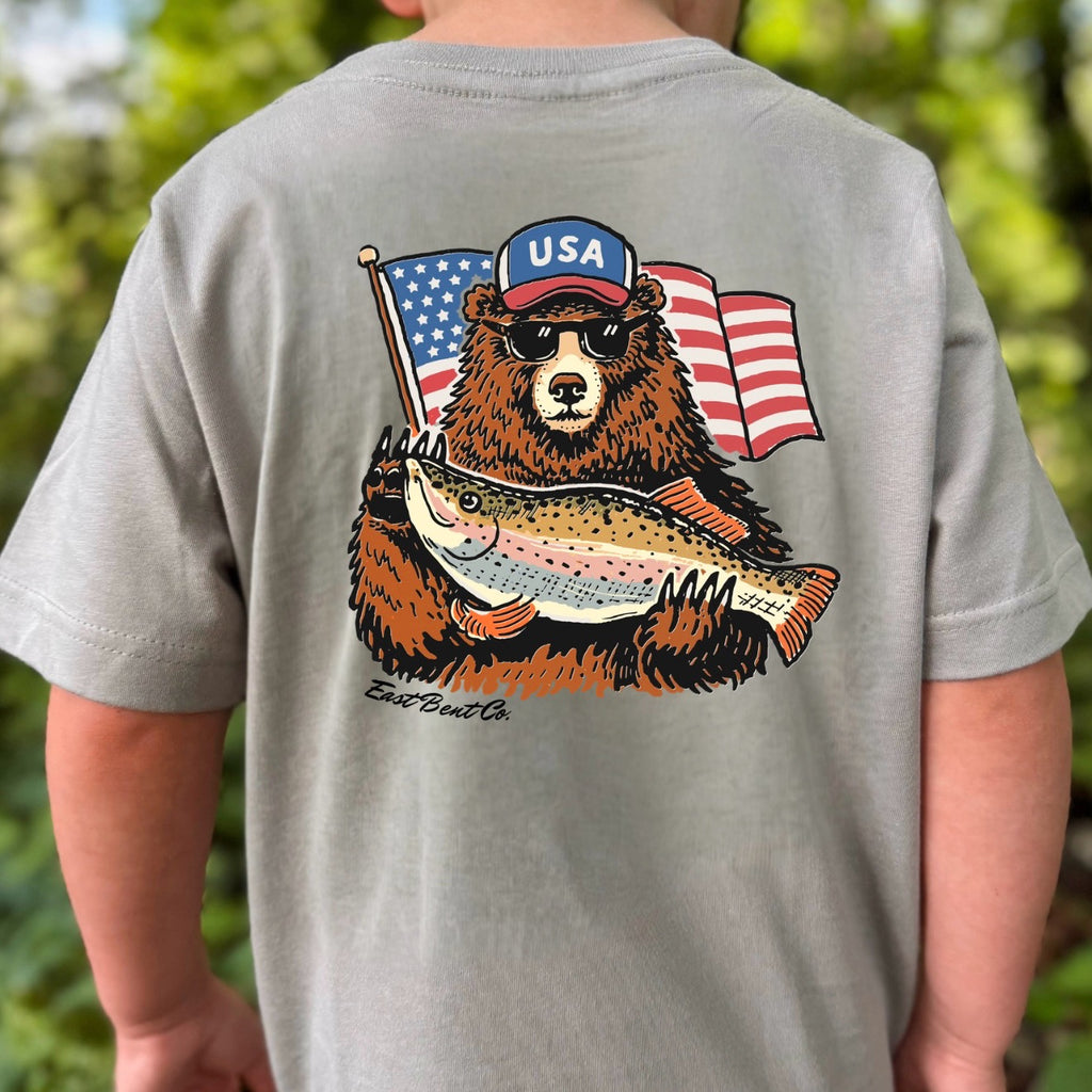 Trout Fishin’ Bear Short Sleeve Shirt