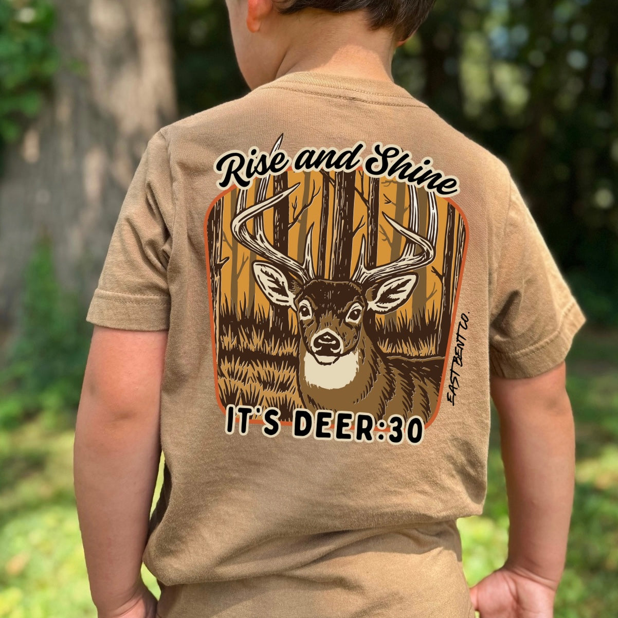 Rise And Shine It’s Deer:30 Kids Short Sleeve Shirt