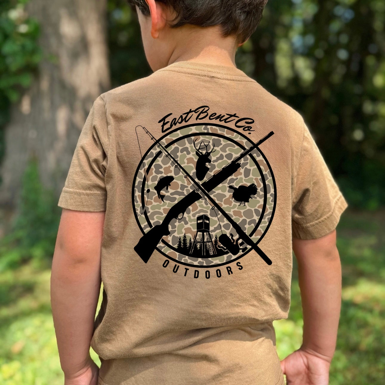 East Bent Co. Outdoors Logo Kids Short Sleeve Shirt