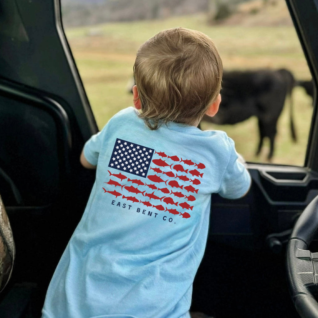 Patriotic Fish Flag Short Sleeve Shirt
