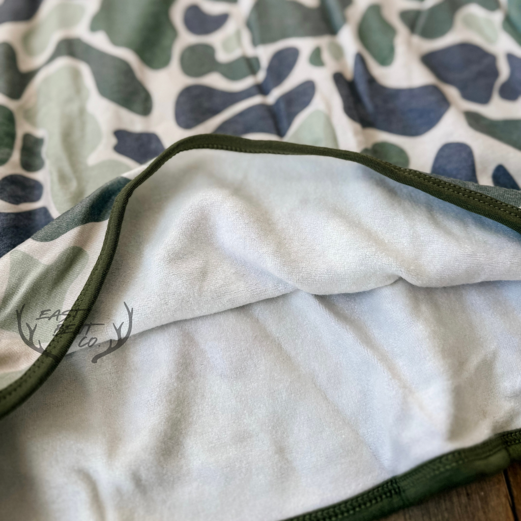 Old School Camo Toddler Pullover Hooded Towel