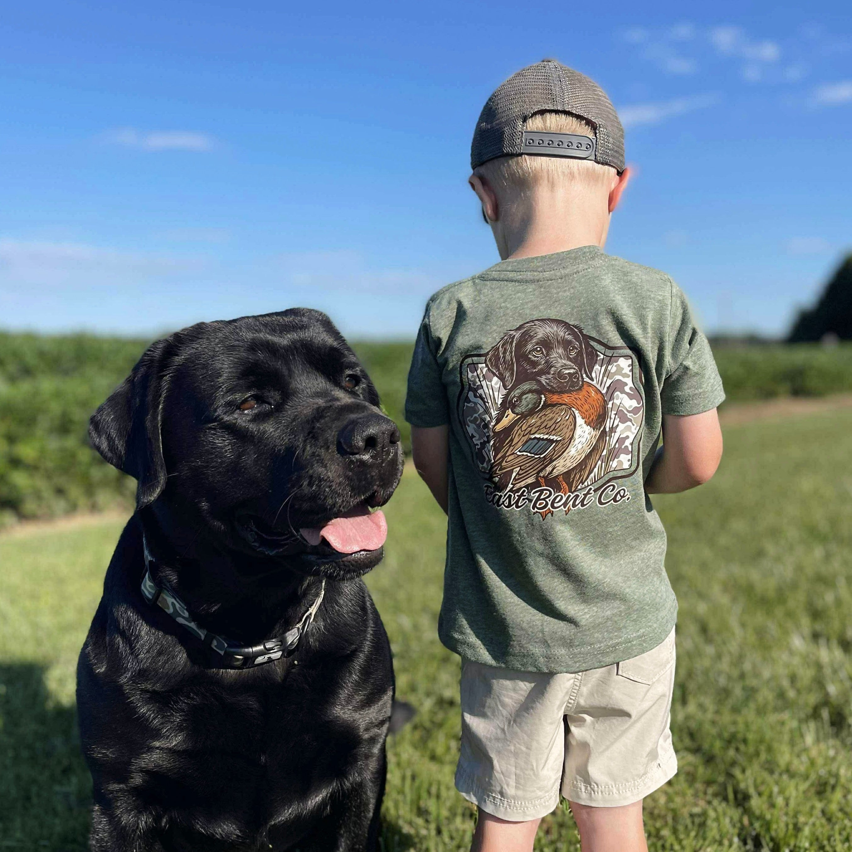Camo Black Lab Duck Hunting Short Sleeve Shirt