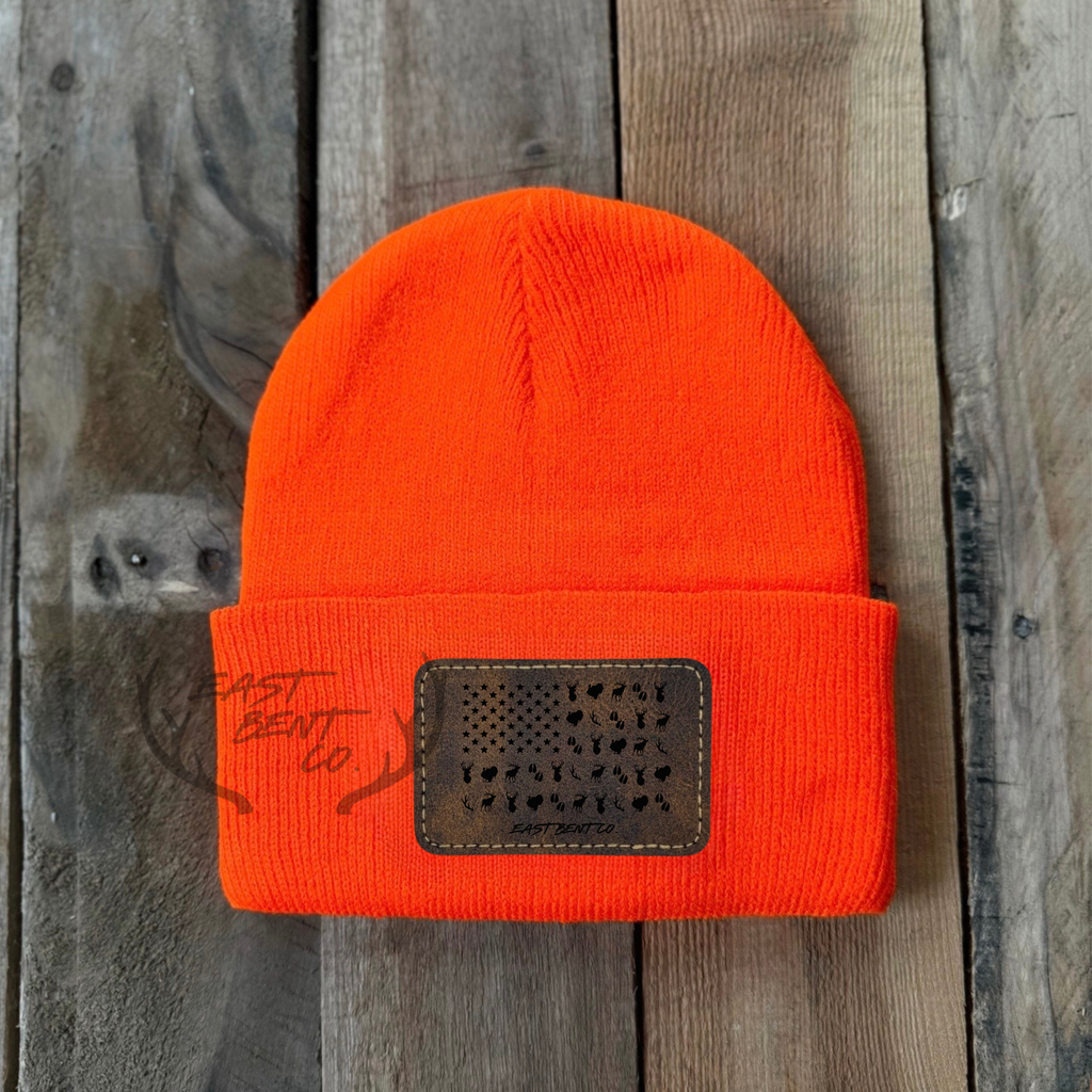 East Bent Co. Toddler Leatherette Patch Beanies